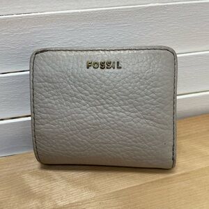 Fossil Madison Pebble Light Gray Leather Wallet